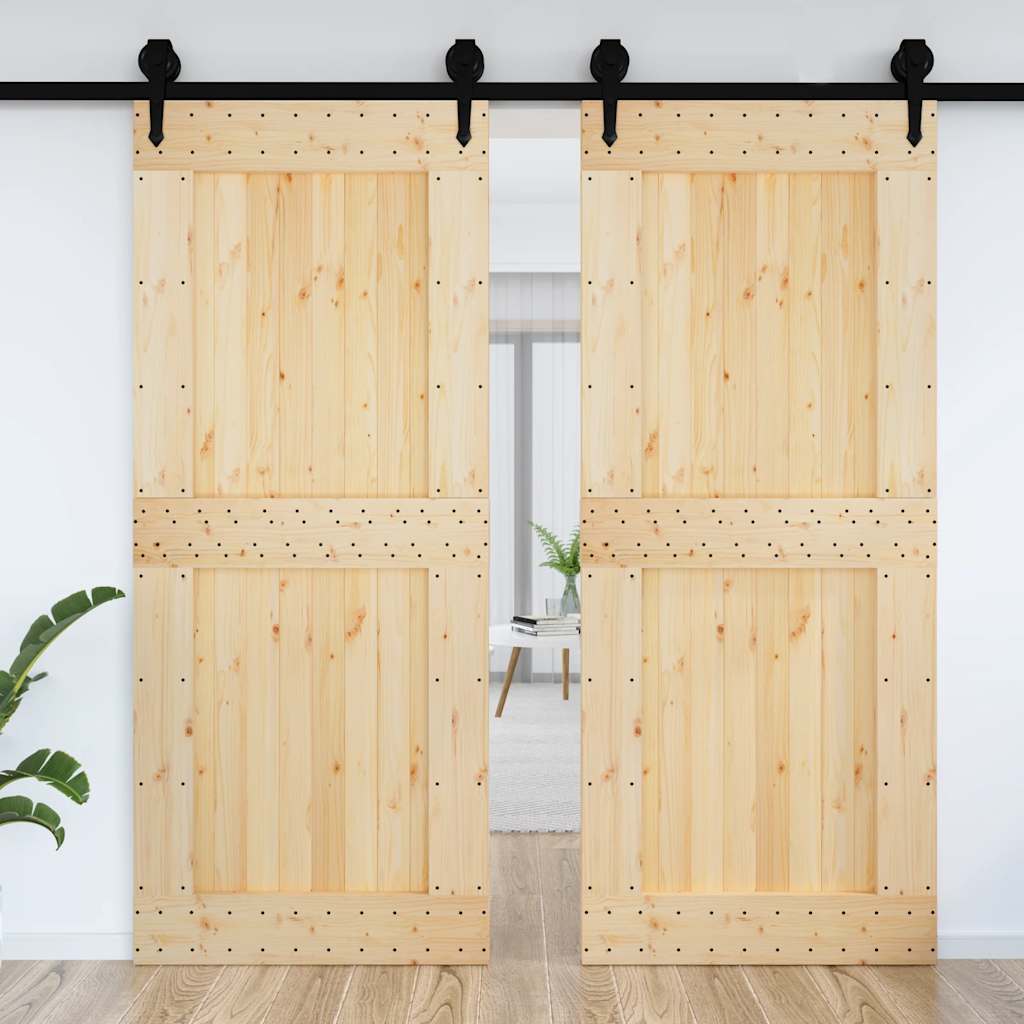 vidaXL Deur NARVIK 95x210 cm massief grenenhout afbeelding