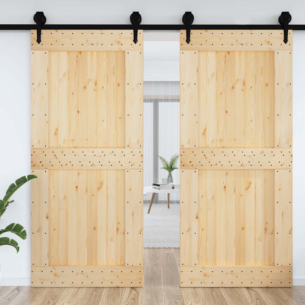 vidaXL Deur NARVIK 100x210 cm massief grenenhout afbeelding