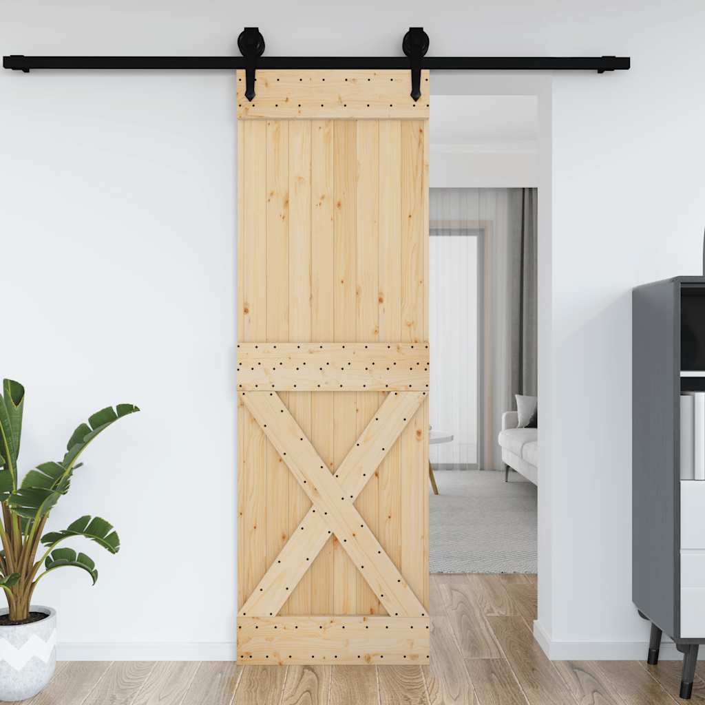 Porte 70x210 cm bois massif de pin