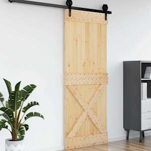 Dveře NARVIK Přírodní 90 x 210 cm Masivní borové dřevo - obrázek 1