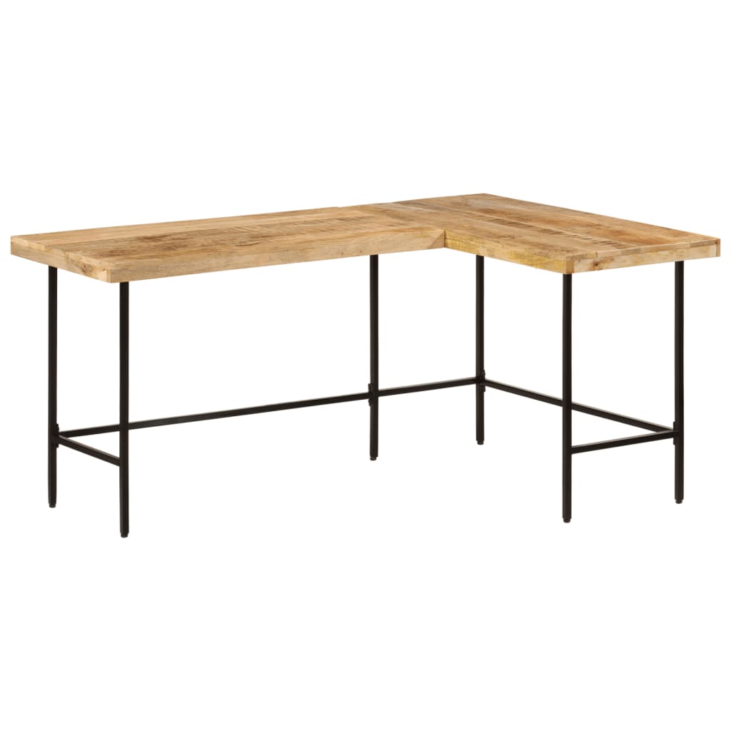 vidaXL Schreibtisch 165x110x77 cm Massivholz Mango und Eisen