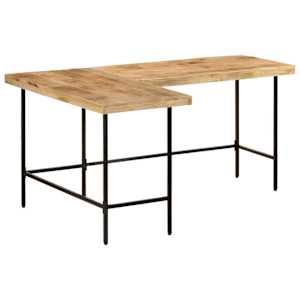 Psací stůl 165x110x77 cm masivní mangovník a železo - obrázek 2