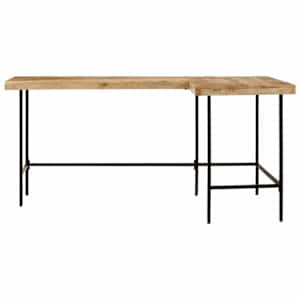 Psací stůl 165x110x77 cm masivní mangovník a železo - obrázek 3