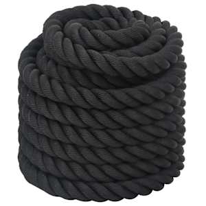 Bojové lano černé 12 m 9 kg polyester - obrázek 4