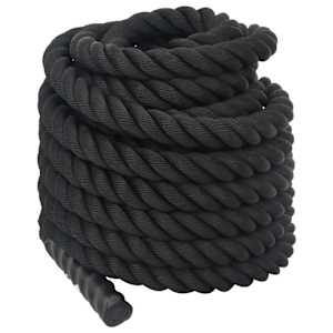 Bojové lano černé 12 m 9 kg polyester - obrázek 5