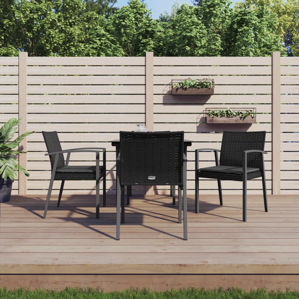 vidaXL Set mobilier de grădină cu perne, 5 piese, poliratan și oțel