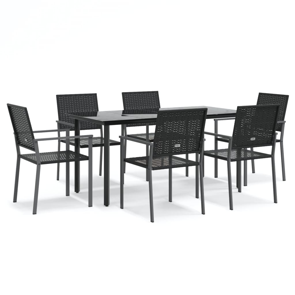 Thumbnail - vidaXL 7-tlg. Garten-Essgruppe Poly Rattan und Stahl
