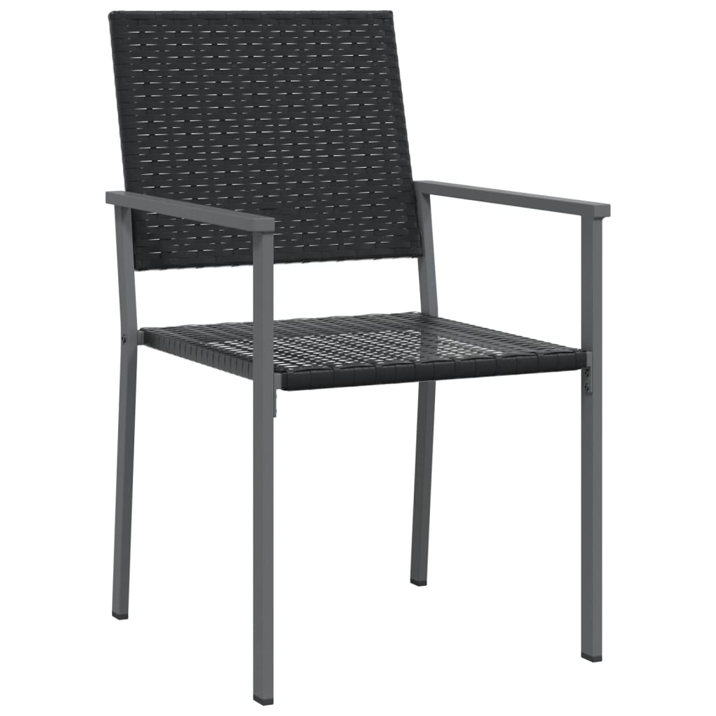 vidaXL Tuinstoelen 4 st 54x62,5x89 cm poly rattan zwart afbeelding
