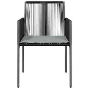 Zahradní židle s poduškami 6 ks černé 54x60,5x83,5 cm polyratan - obrázek 4