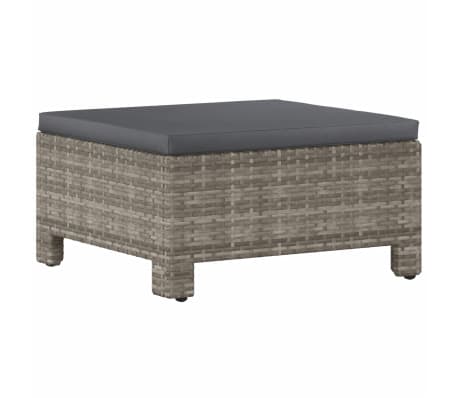 Coffre De Rangement Jardin VidaXL - 110x50x58 Cm, Résine Tressée Grise, étanche, Avec Sac