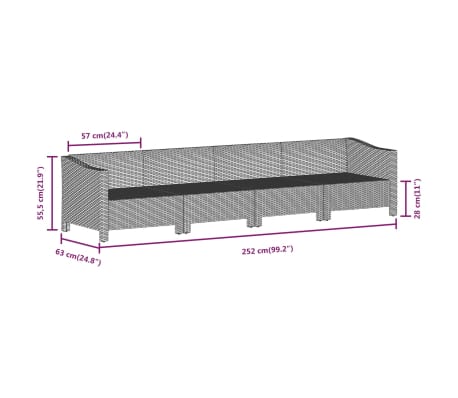 VidaXL Set De Muebles De Jardín 9 Pzas Y Cojines Ratán Sintético Gris ...