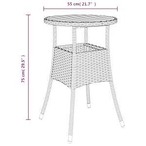 5dílný zahradní bistro set s poduškami šedý polyratan - obrázek 8