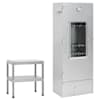 vidaXL BBQ suitsuahi koos lauaga, tsingitud teras