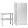 vidaXL BBQ suitsuahi koos lauaga, tsingitud teras