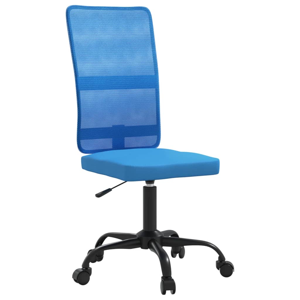 Scaun de birou reglabil în înălțime, albastru, plasă și textil