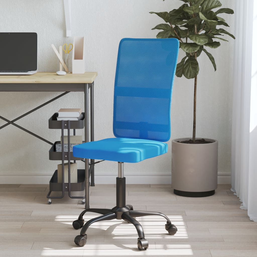 vidaXL Scaun de birou, albastru, plasă textilă