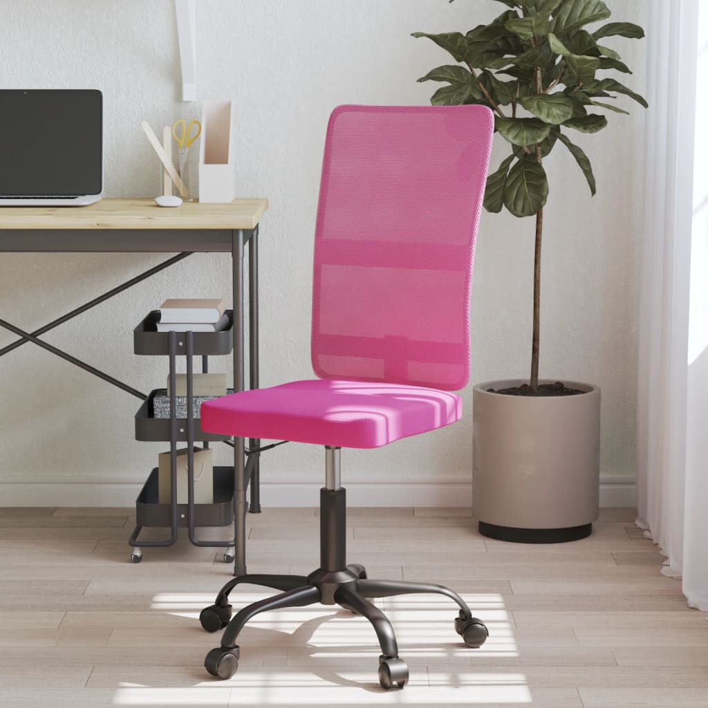 vidaXL Scaun de birou, roz, plasă textilă