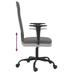 Kancelářská židle výškově nastavitelná tmavě šedá textil - obrázek 6