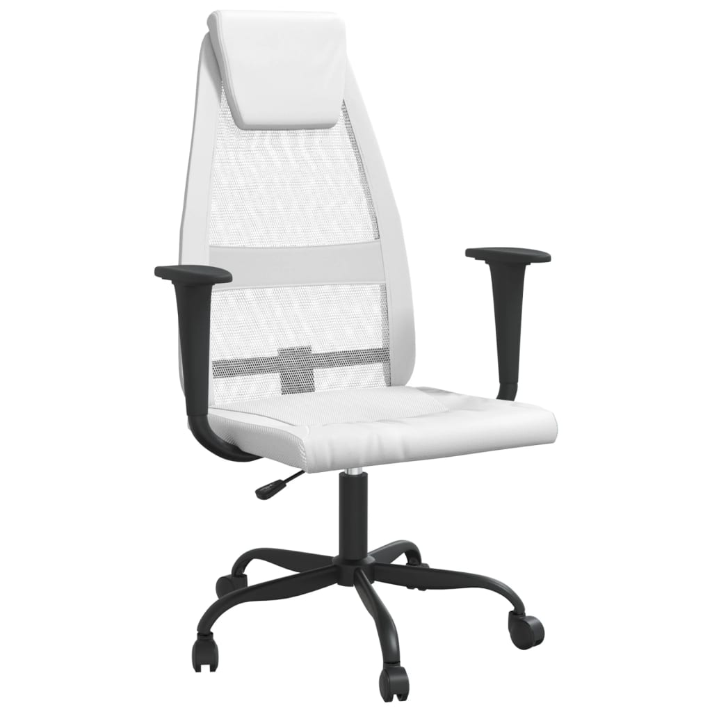 VidaXL Chaise De Bureau Réglable En Hauteur Blanc