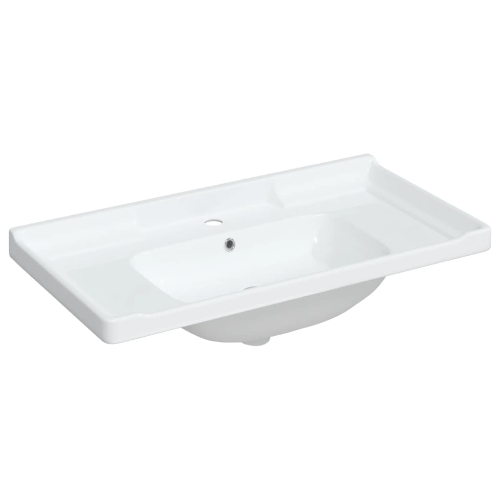 Chiuvetă de baie albă 91,5x48x23 cm, ovală, ceramică