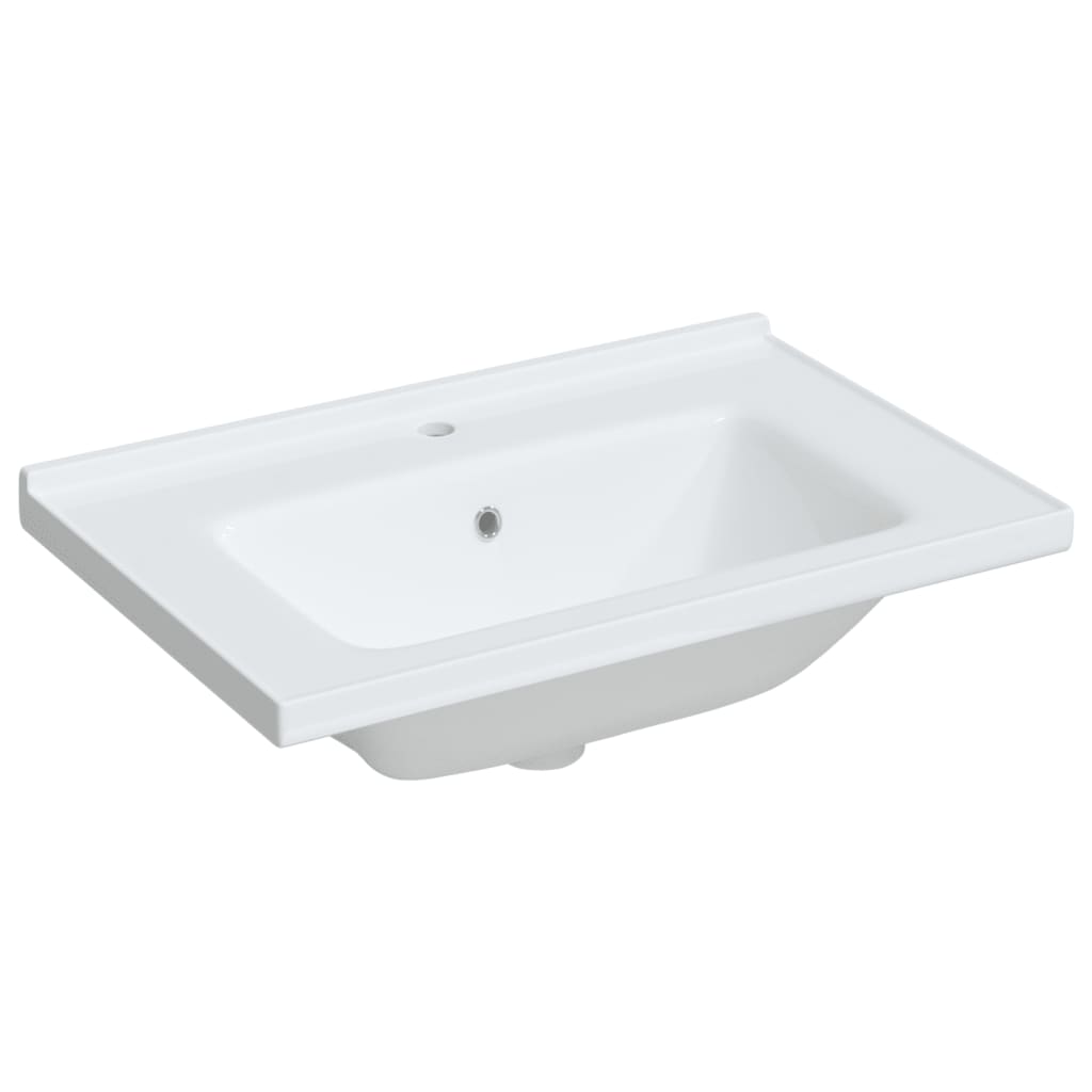 vidaXL Umyvadlo do koupelny bílé 71x48x19,5 cm obdélníkové keramika