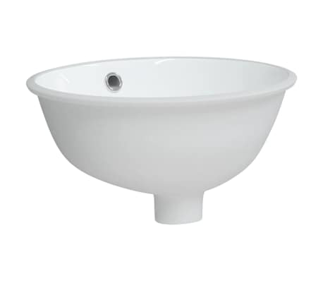vidaXL Bathroom Sink White 33x29x16.5 cm Oval Ceramic