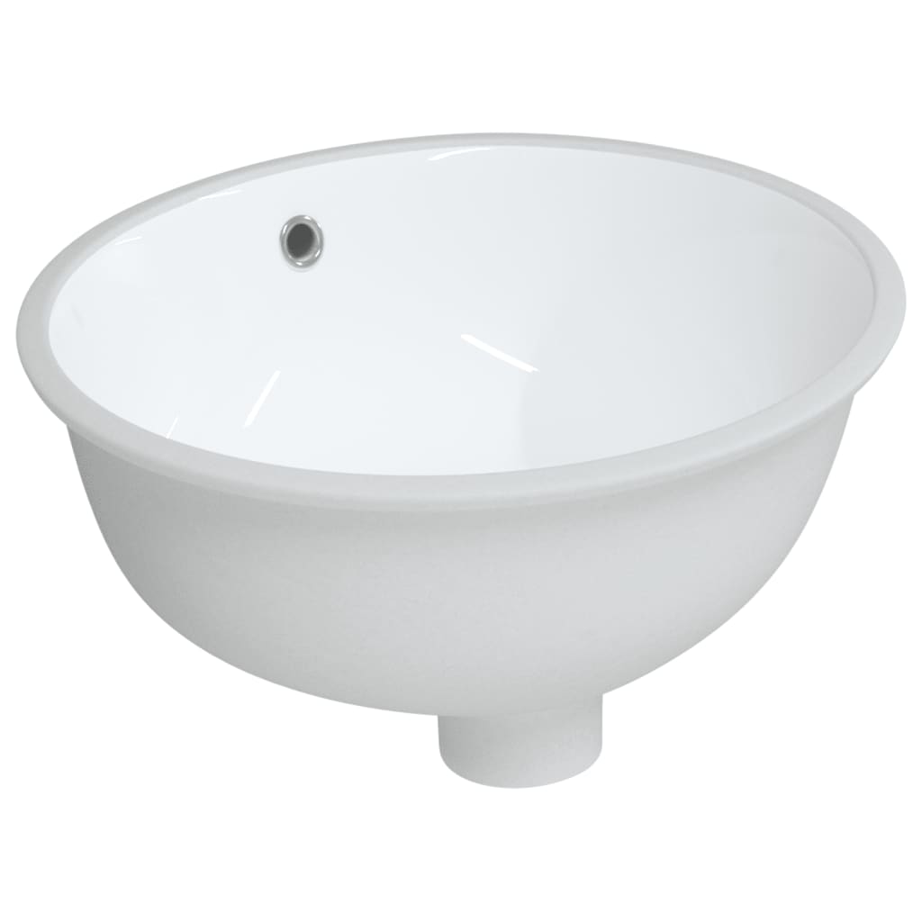  Kúpeľňové umývadlo biele 38,5x33,5x19 cm oválne keramické
