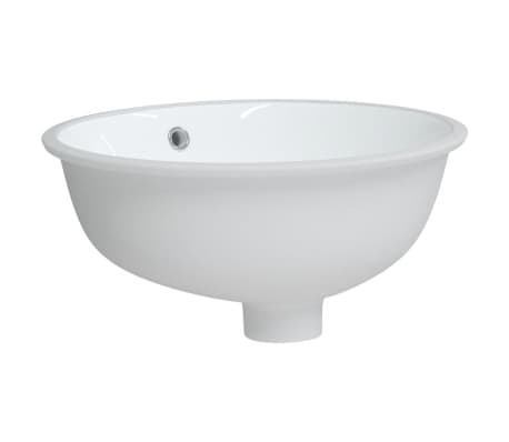 vidaXL Bathroom Sink White 37x31x17.5 cm Oval Ceramic