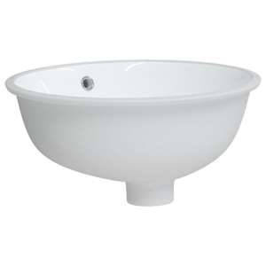 vidaXL Bathroom Sink White 37x31x17.5 cm Oval Ceramic