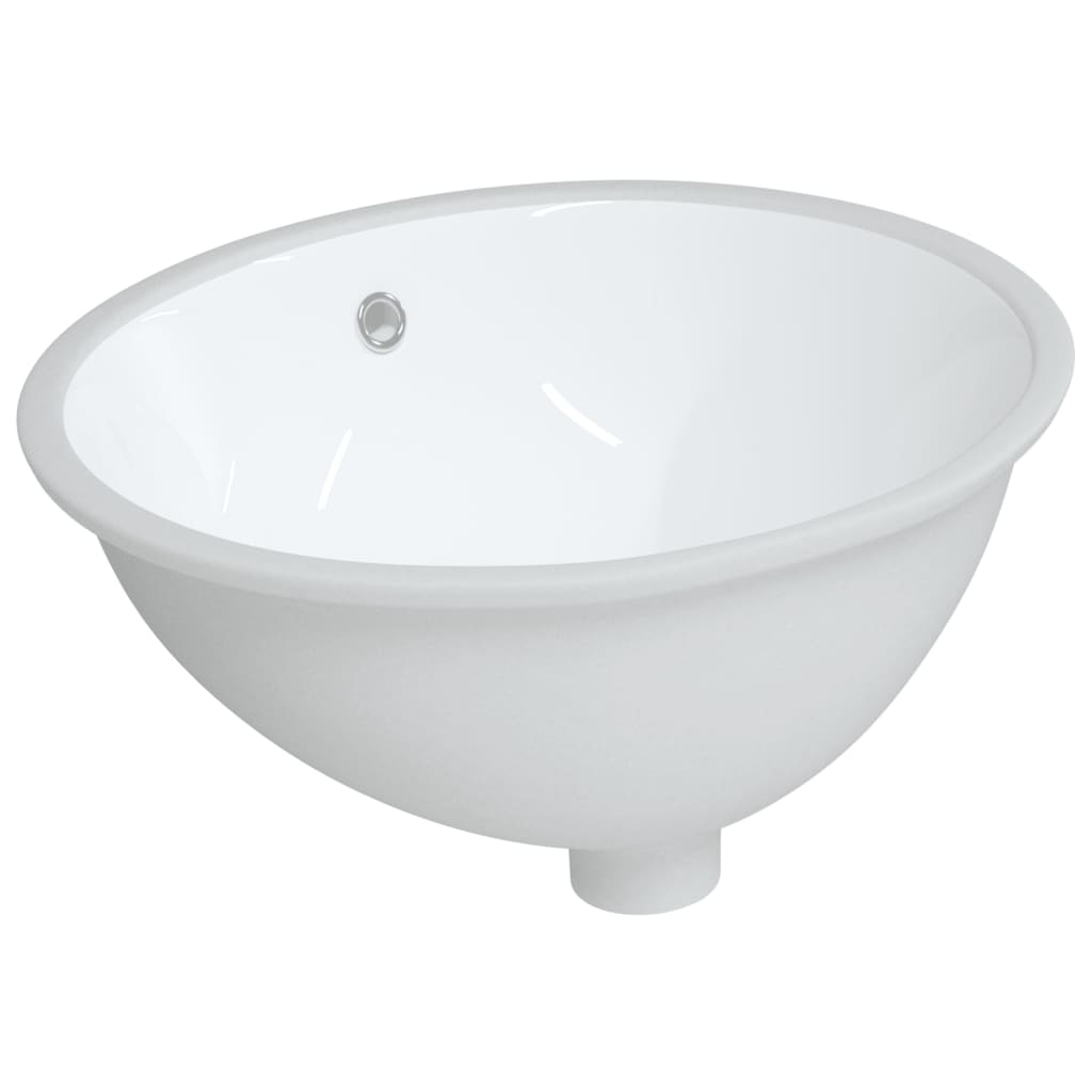 vidaXL Wastafel ovaal 49x40,5x21 cm keramiek wit