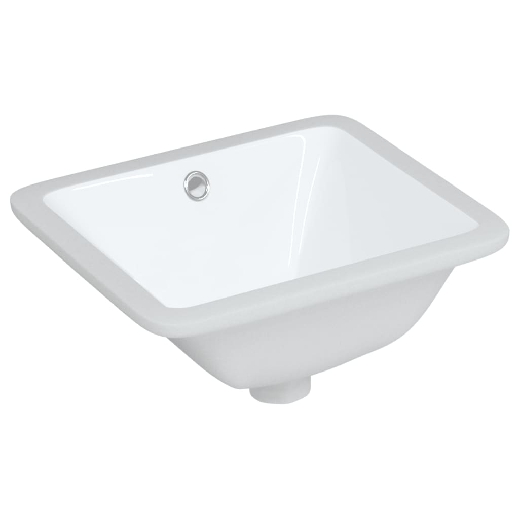 Chiuvetă de baie albă 36,5x32x15,5 cm, ovală, ceramică