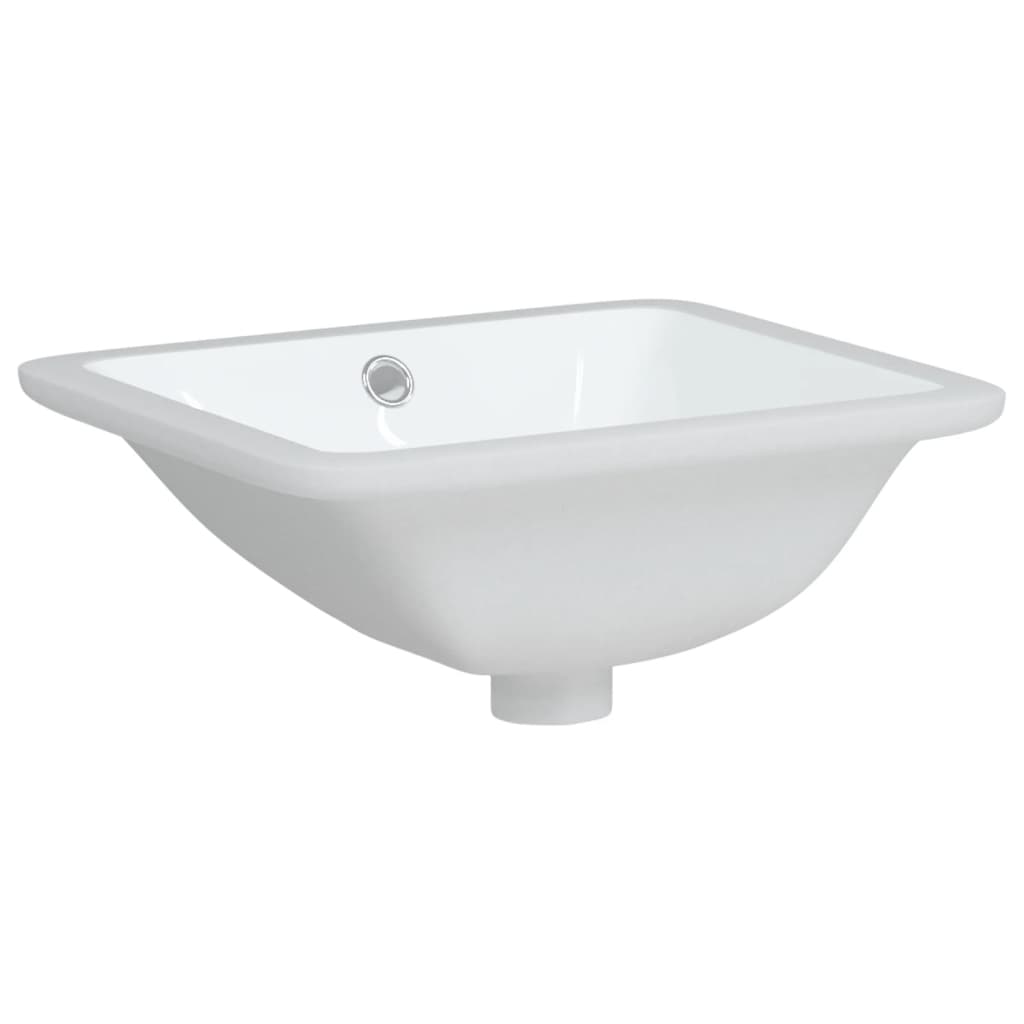  Kúpeľňové umývadlo biele 36,5x32x15,5 cm obdĺžnikové keramické