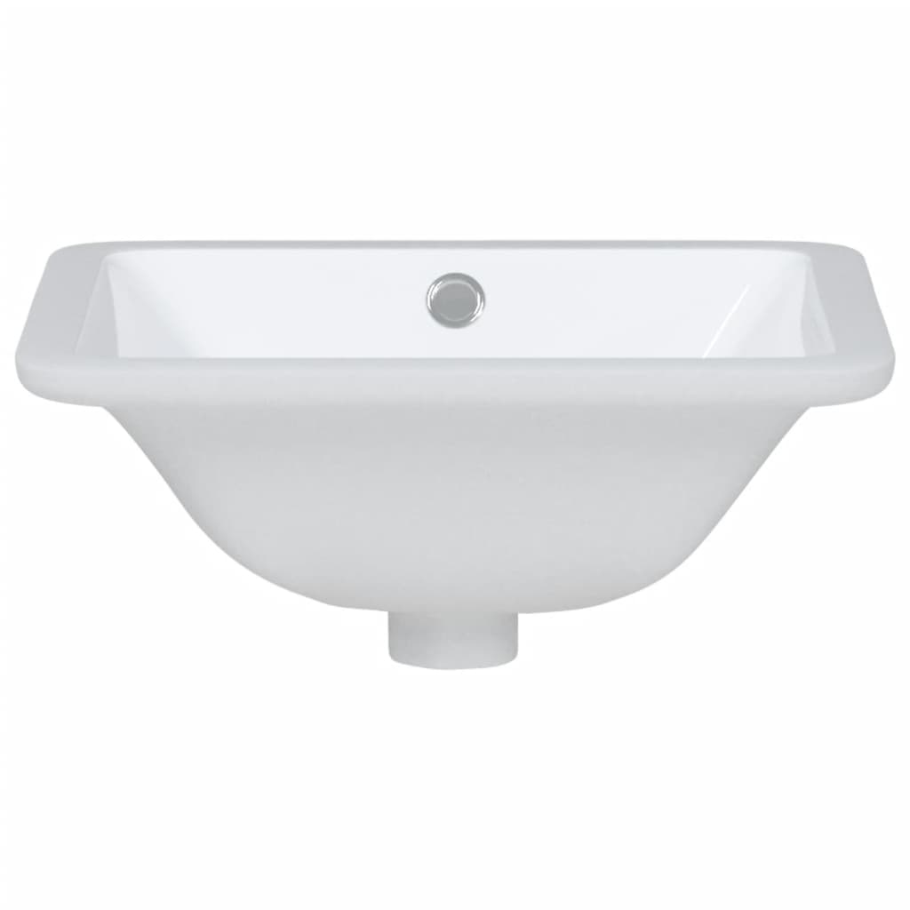  Kúpeľňové umývadlo biele 36,5x32x15,5 cm obdĺžnikové keramické