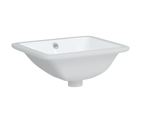 vidaXL Bathroom Sink White 36.5x32x15.5 cm Rectangular Ceramic