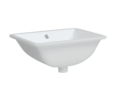 vidaXL Waschbecken Wei&szlig; 47,5x35x19,5 cm Rechteckig Keramik