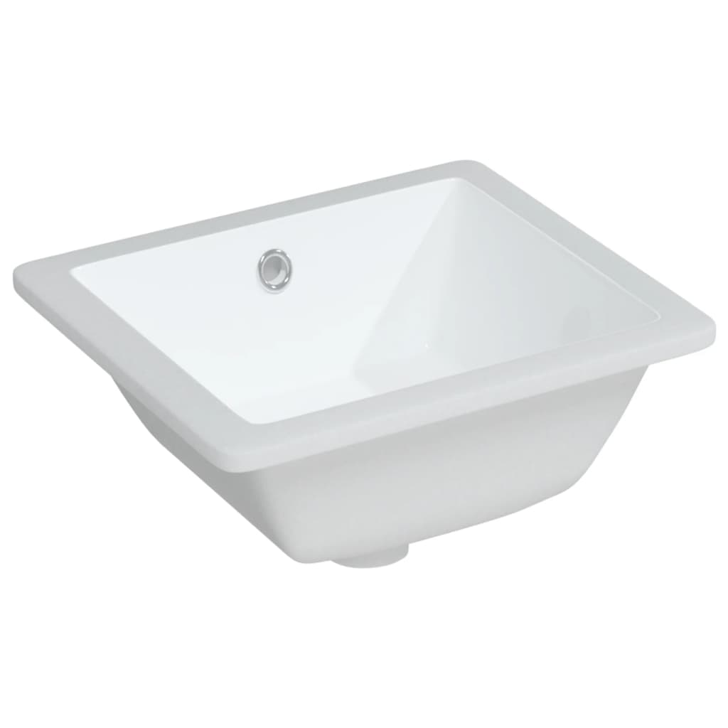 Chiuvetă de baie, alb, 36×31,5×16,5 cm, pătrată, ceramică
