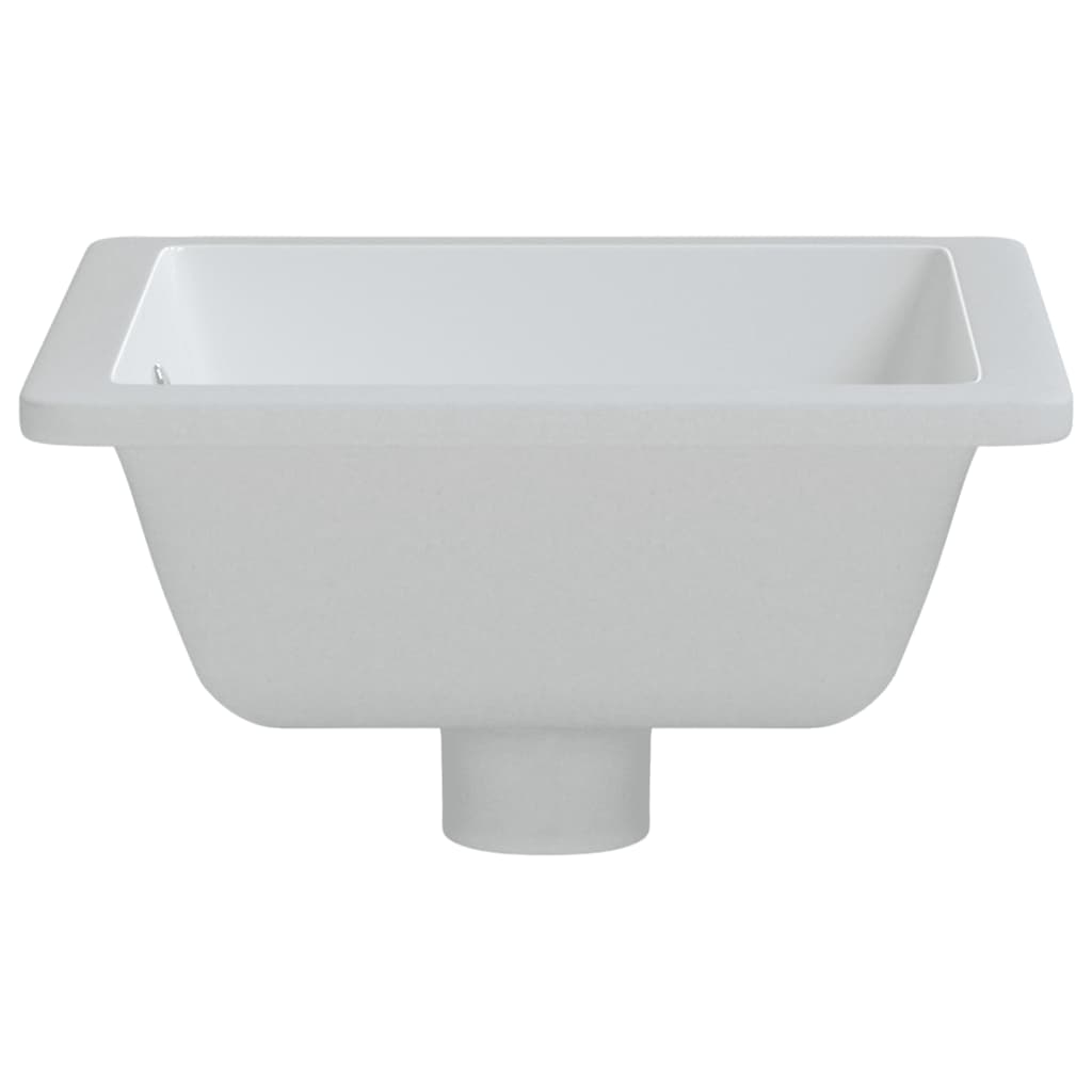  Kúpeľňové umývadlo biele 36x31,5x16,5 cm obdĺžnikové keramické
