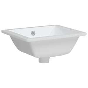 vidaXL Νιπτήρας Μπάνιου Ορθογώνιος Λευκός 36x31,5x16,5 εκ. Κεραμικός