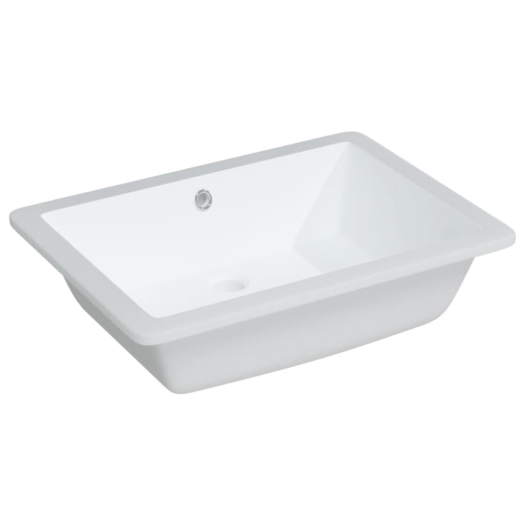 vidaXL Wastafel rechthoekig 55,5x40x18,5 cm keramiek wit