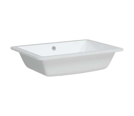 vidaXL Waschbecken Wei&szlig; 55,5x40x18,5 cm Rechteckig Keramik