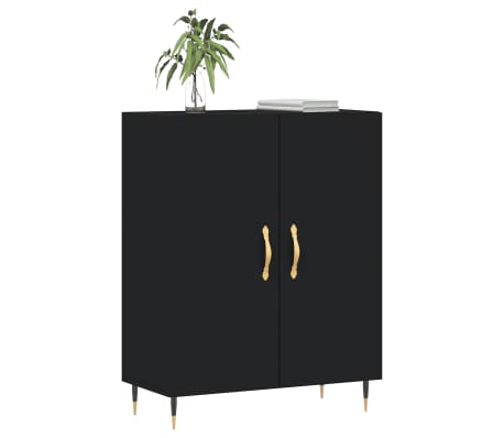 vidaXL Buffet noir 69,5x34x90 cm bois d'ing&eacute;nierie