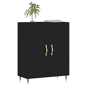 vidaXL Buffet noir 69,5x34x90 cm bois d'ing&eacute;nierie