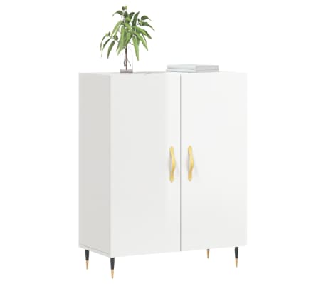vidaXL Dulap, alb extralucios, 69,5x34x90 cm, lemn compozit