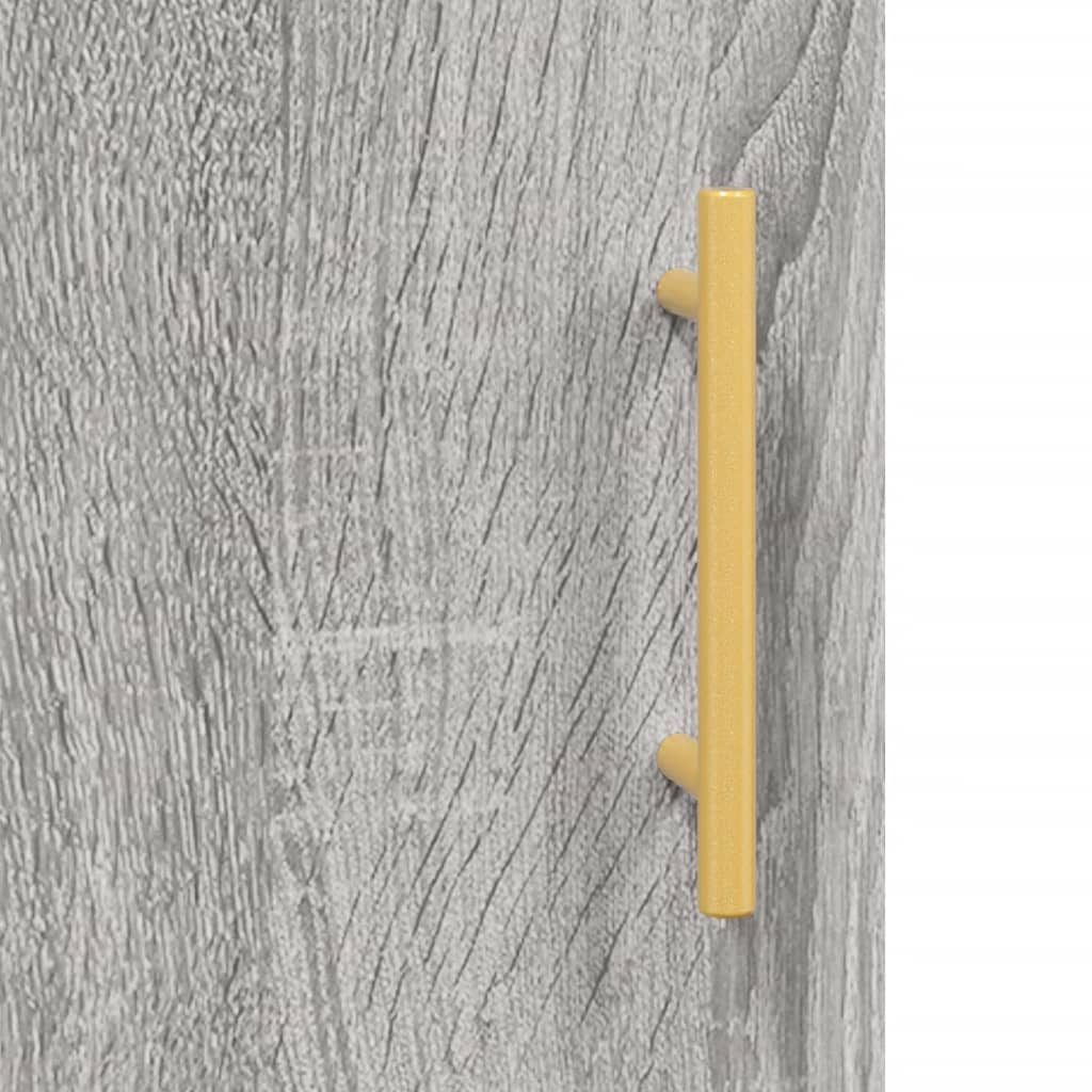 szürke sonoma színű szerelt fa tálalószekrény 69,5 x 34 x 90 cm