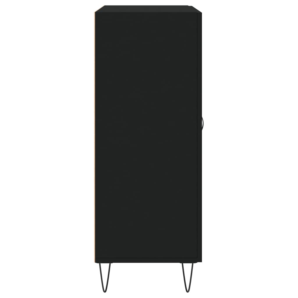 fekete szerelt fa tálalószekrény 69,5 x 34 x 90 cm