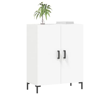 vidaXL Сайдборд, бял, 69,5x34x90 см, инженерно дърво