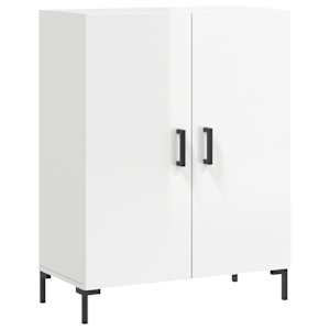 Příborník bílý s vysokým leskem 69,5x34x90 cm kompozitní dřevo - obrázek 2