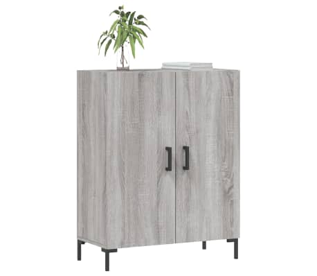 vidaXL Dressoir 69,5x34x90 cm bewerkt hout grijs sonoma eikenkleurig