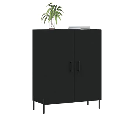 vidaXL skænk 69,5x34x90 cm konstrueret træ sort