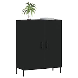 vidaXL skænk 69,5x34x90 cm konstrueret træ sort